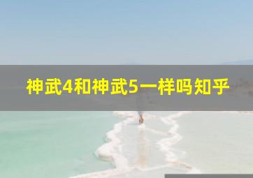 神武4和神武5一样吗知乎