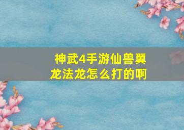 神武4手游仙兽翼龙法龙怎么打的啊