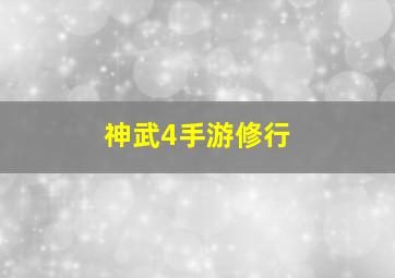 神武4手游修行