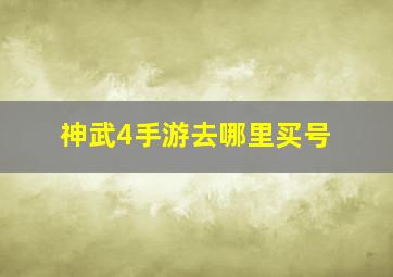 神武4手游去哪里买号