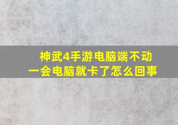 神武4手游电脑端不动一会电脑就卡了怎么回事