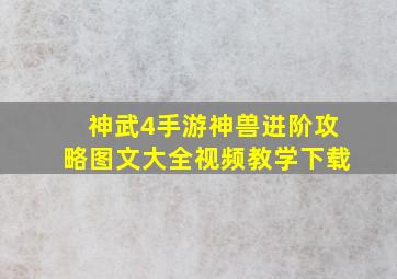 神武4手游神兽进阶攻略图文大全视频教学下载