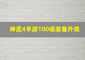 神武4手游100级装备外观