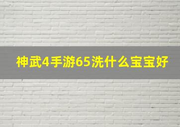 神武4手游65洗什么宝宝好