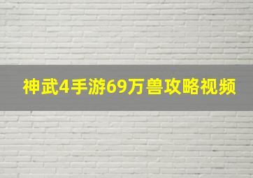 神武4手游69万兽攻略视频