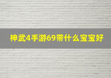 神武4手游69带什么宝宝好