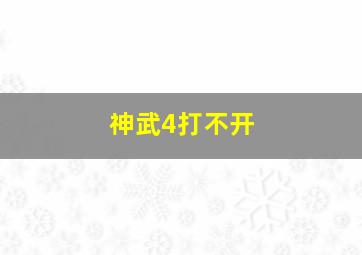 神武4打不开