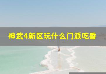 神武4新区玩什么门派吃香