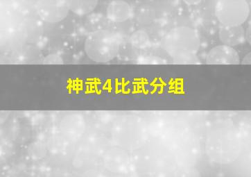 神武4比武分组