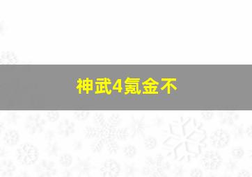 神武4氪金不