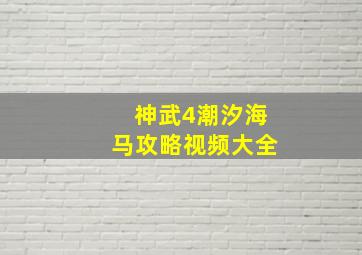 神武4潮汐海马攻略视频大全