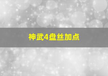 神武4盘丝加点