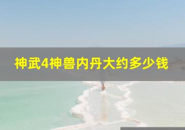 神武4神兽内丹大约多少钱