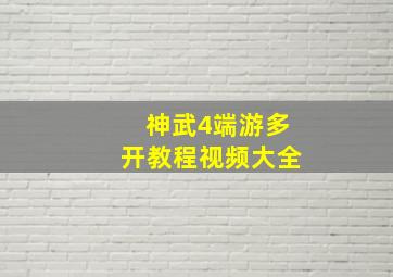 神武4端游多开教程视频大全