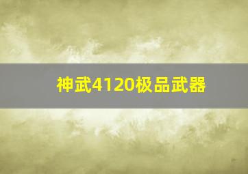 神武4120极品武器