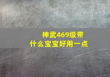 神武469级带什么宝宝好用一点