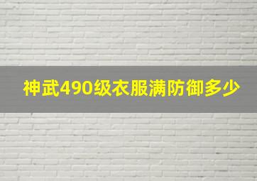 神武490级衣服满防御多少