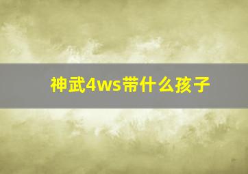 神武4ws带什么孩子