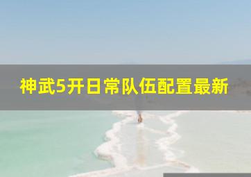 神武5开日常队伍配置最新