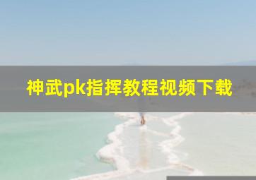 神武pk指挥教程视频下载