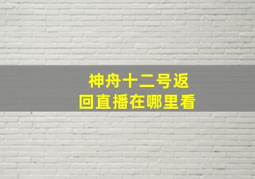 神舟十二号返回直播在哪里看