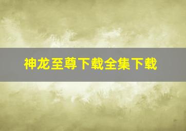 神龙至尊下载全集下载