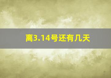 离3.14号还有几天