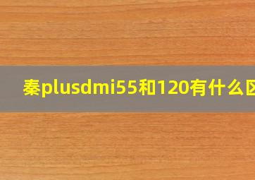 秦plusdmi55和120有什么区别