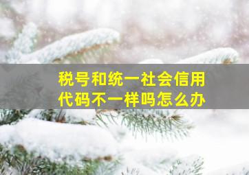 税号和统一社会信用代码不一样吗怎么办