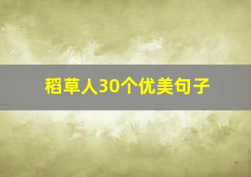 稻草人30个优美句子