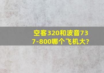 空客320和波音737-800哪个飞机大?