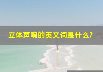 立体声响的英文词是什么?