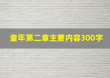 童年第二章主要内容300字