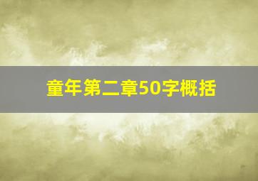 童年第二章50字概括