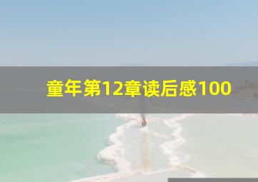 童年第12章读后感100