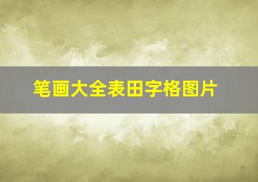 笔画大全表田字格图片