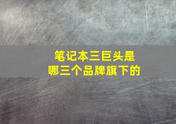 笔记本三巨头是哪三个品牌旗下的