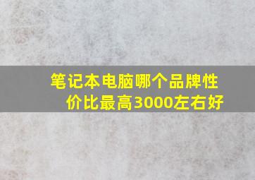 笔记本电脑哪个品牌性价比最高3000左右好