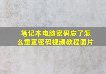 笔记本电脑密码忘了怎么重置密码视频教程图片