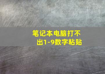 笔记本电脑打不出1-9数字粘贴