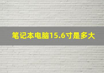 笔记本电脑15.6寸是多大