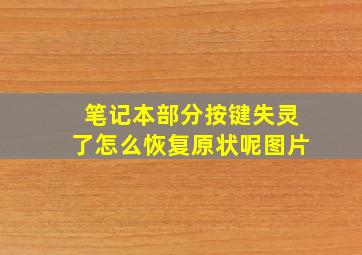 笔记本部分按键失灵了怎么恢复原状呢图片