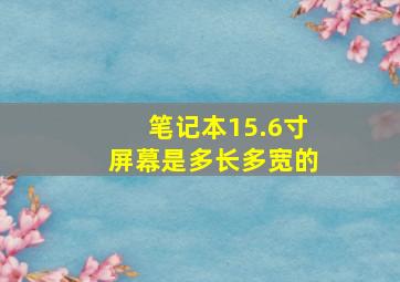 笔记本15.6寸屏幕是多长多宽的