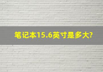 笔记本15.6英寸是多大?