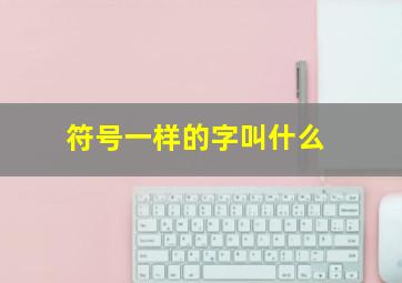 符号一样的字叫什么