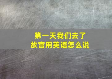 第一天我们去了故宫用英语怎么说