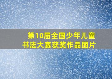 第10届全国少年儿童书法大赛获奖作品图片