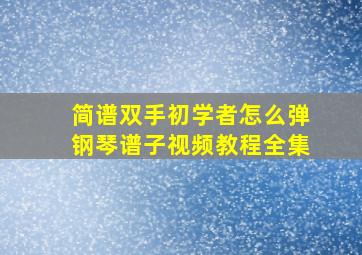 简谱双手初学者怎么弹钢琴谱子视频教程全集