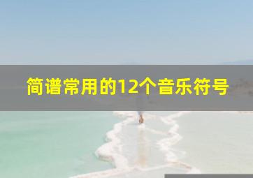 简谱常用的12个音乐符号