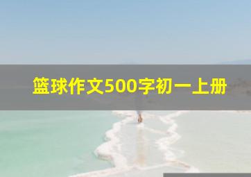 篮球作文500字初一上册